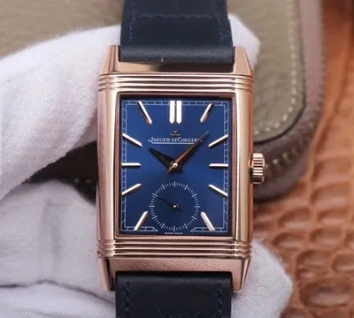 Jaeger LeCoultre Reverso MG Factory 1:1 Best Edition Replica Watch Rose Gold Blue Dial Swiss ETA854A 2