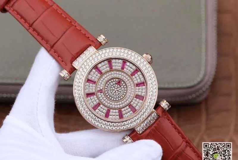 Franck Muller DM Rose Gold Double Mystery Diamond Ruby DM42D2RCD GS Factory 1:1 Best Edition Replica Watch Swiss FM.800