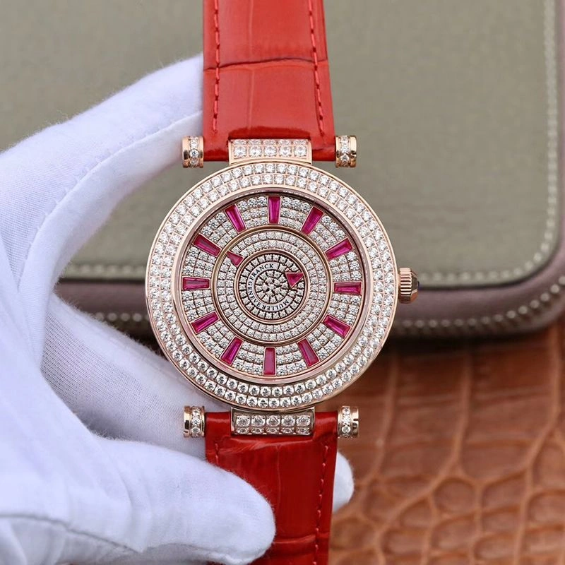 Franck Muller DM Rose Gold Double Mystery Diamond Ruby DM42D2RCD GS Factory 1:1 Best Edition Replica Watch Swiss FM.800