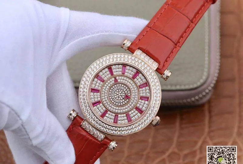 Franck Muller DM Rose Gold Double Mystery Diamond Ruby DM42D2RCD GS Factory 1:1 Best Edition Replica Watch Swiss FM.800