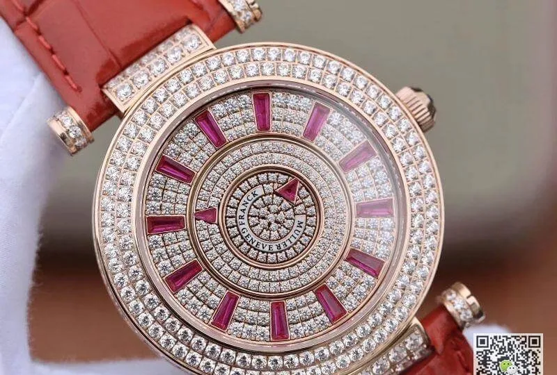 Franck Muller DM Rose Gold Double Mystery Diamond Ruby DM42D2RCD GS Factory 1:1 Best Edition Replica Watch Swiss FM.800