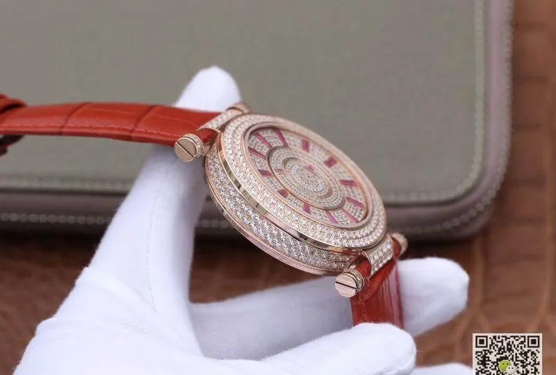 Franck Muller DM Rose Gold Double Mystery Diamond Ruby DM42D2RCD GS Factory 1:1 Best Edition Replica Watch Swiss FM.800