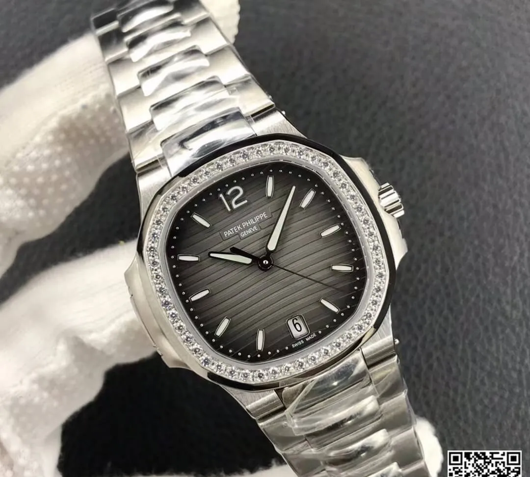 Patek Philippe Nautilus Ladies 7118-1200A-011 PF Factory 1:1 Best Edition Replica Watch Stainless Steel Strap
