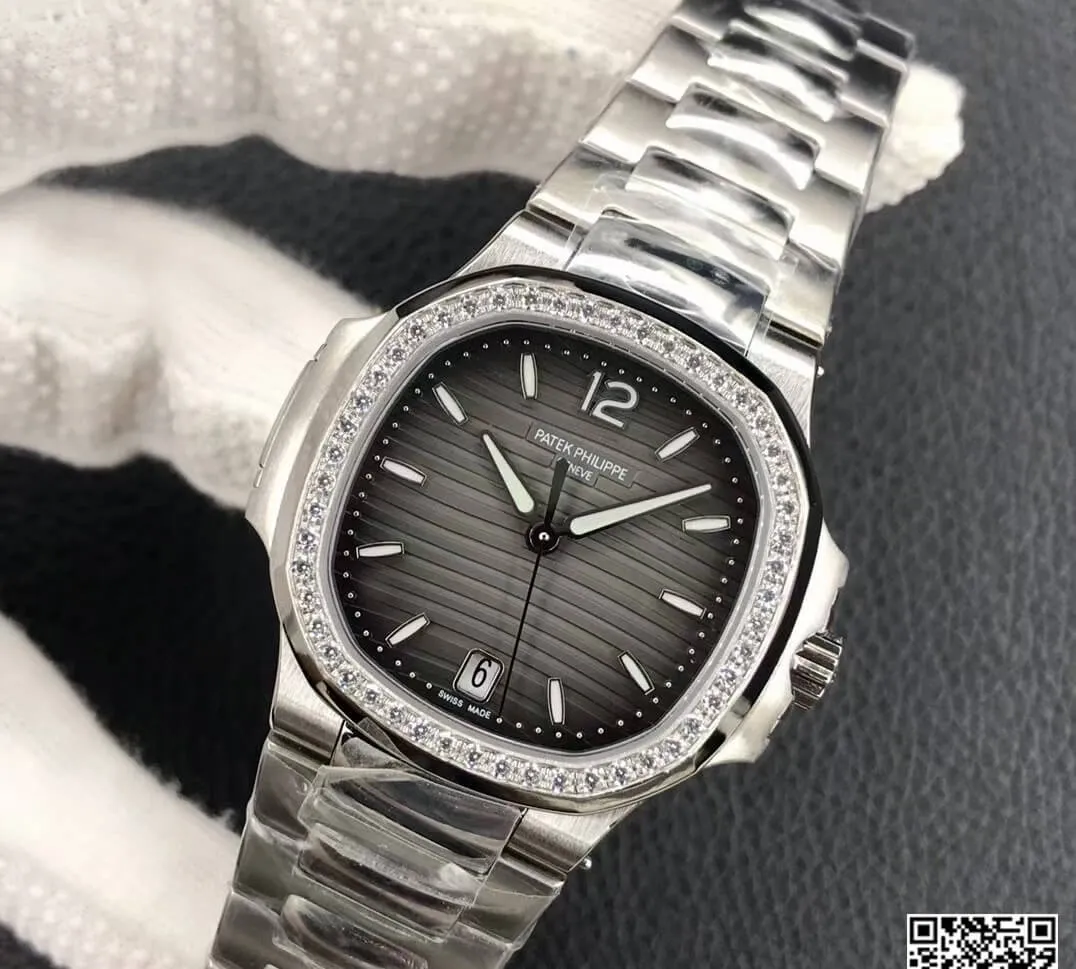Patek Philippe Nautilus Ladies 7118-1200A-011 PF Factory 1:1 Best Edition Replica Watch Stainless Steel Strap