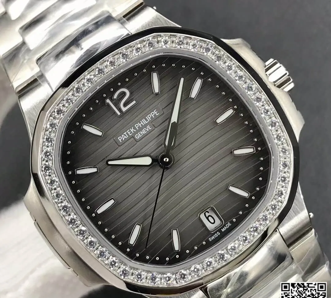 Patek Philippe Nautilus Ladies 7118-1200A-011 PF Factory 1:1 Best Edition Replica Watch Stainless Steel Strap