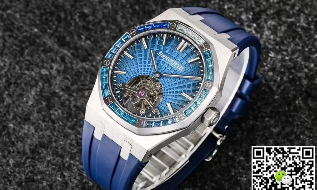 Audemars Piguet Royal Oak Tourbillon R8 Factory 1:1 Best Edition Replica Watch V3 Rubber Strap