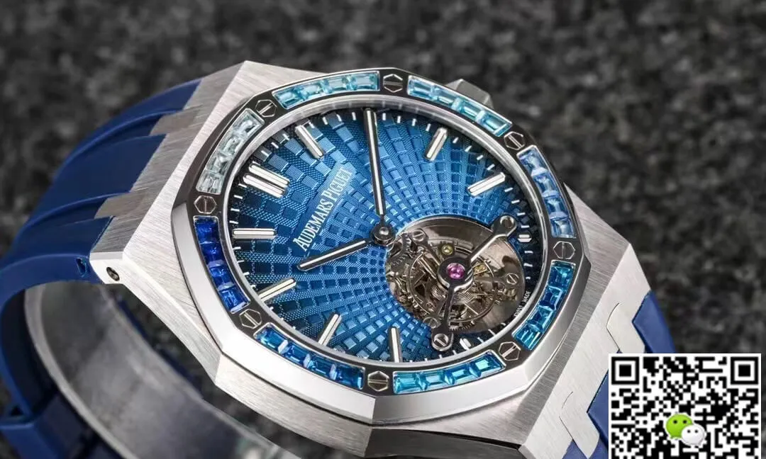Audemars Piguet Royal Oak Tourbillon R8 Factory 1:1 Best Edition Replica Watch V3 Rubber Strap