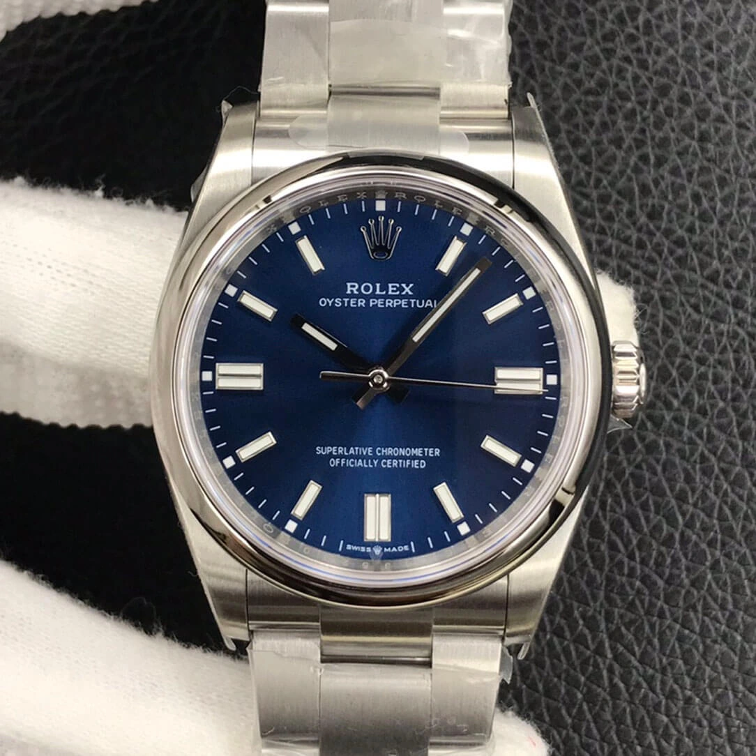 Rolex Oyster Perpetual M126000-0003 36MM EW Factory 1:1 Best Edition Replica Watch Blue Steel Dial