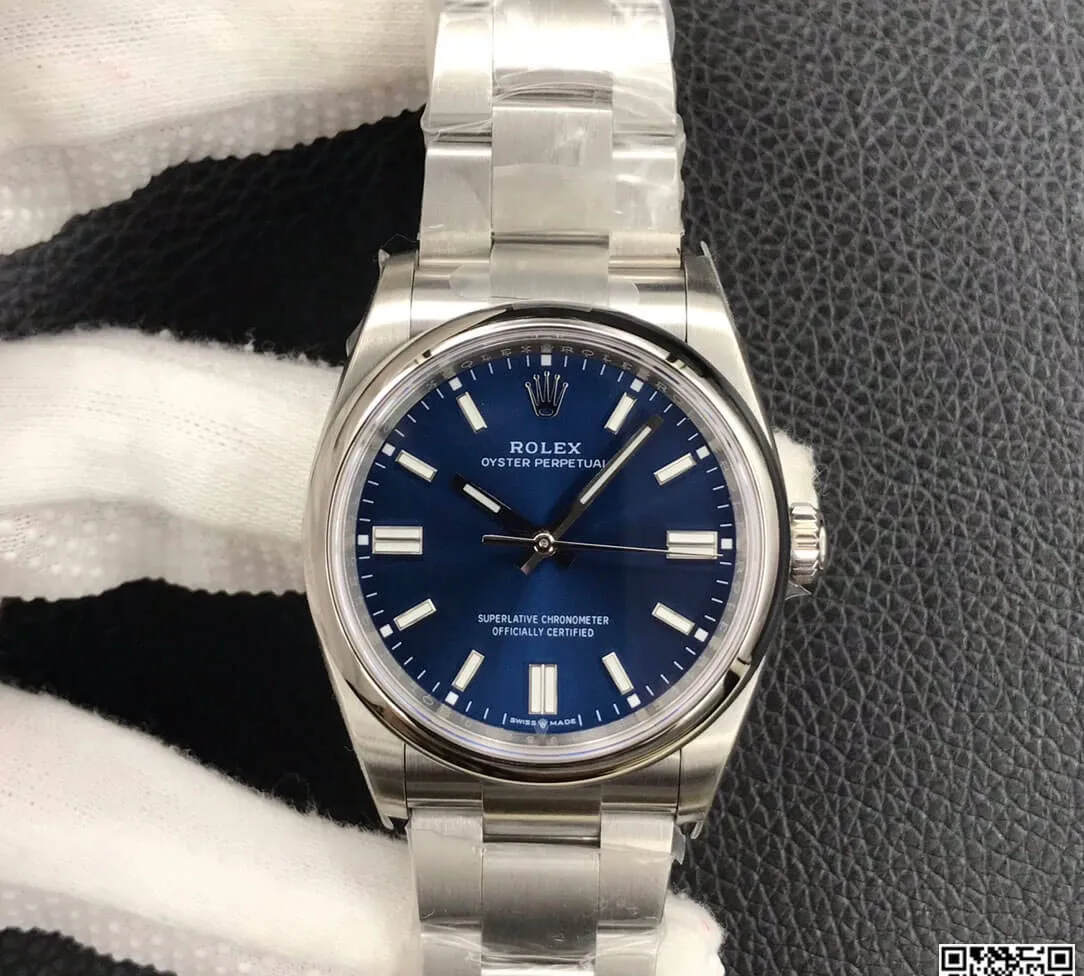 Rolex Oyster Perpetual M126000-0003 36MM EW Factory 1:1 Best Edition Replica Watch Blue Steel Dial