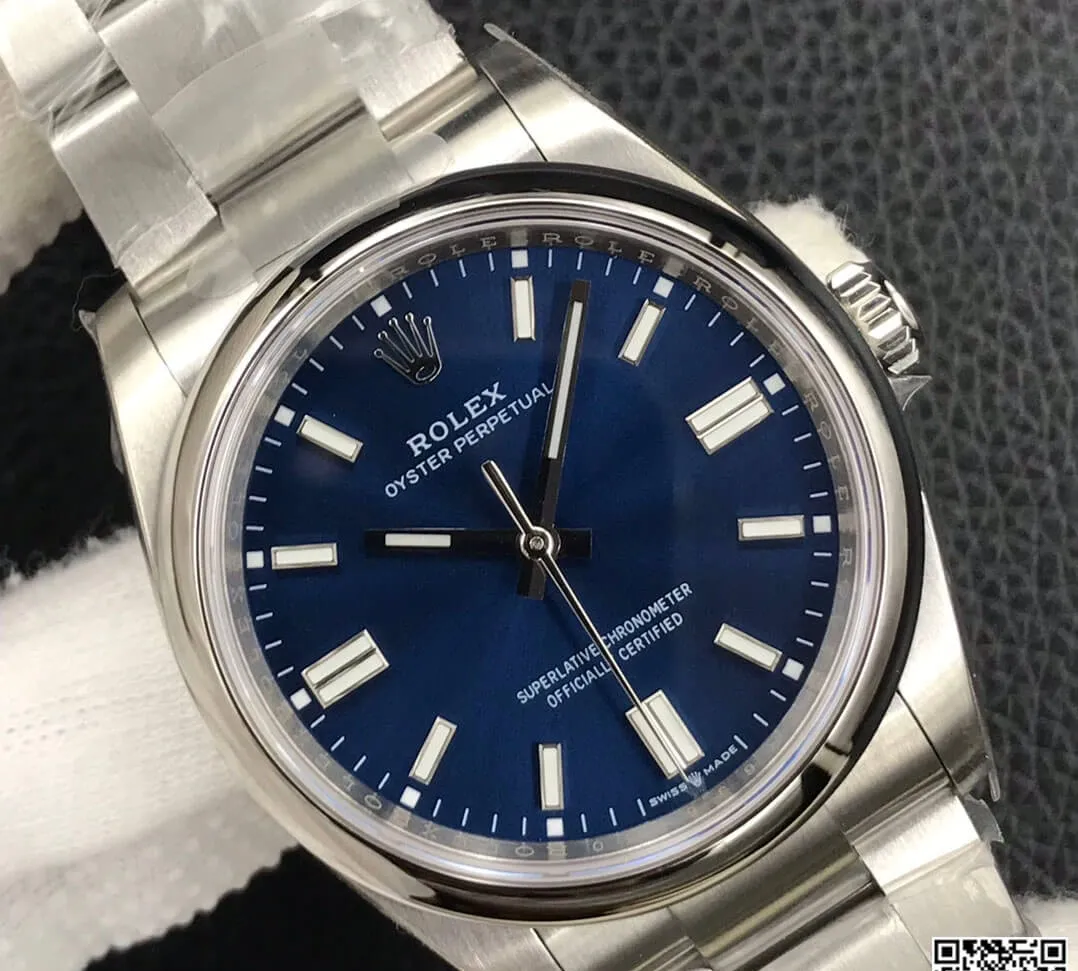 Rolex Oyster Perpetual M126000-0003 36MM EW Factory 1:1 Best Edition Replica Watch Blue Steel Dial