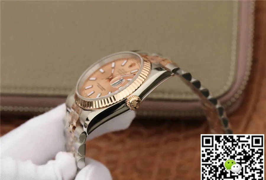 Rolex Datejust 116231 36MM GM Factory 1:1 Best Edition Replica Watch Rose Gold Strap
