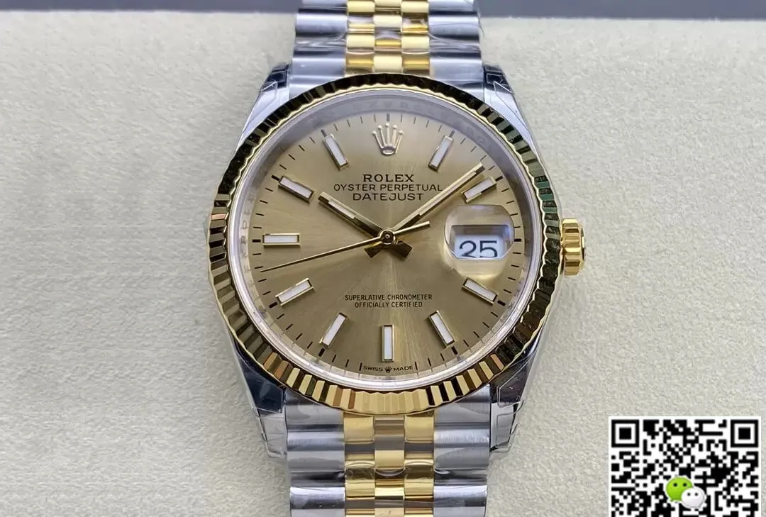 Rolex Datejust M126233-0015 VS Factory 1:1 Best Edition Replica Watch Champagne Dial