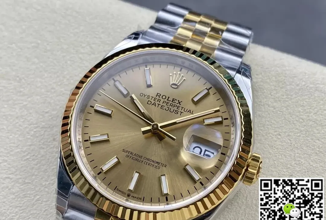 Rolex Datejust M126233-0015 VS Factory 1:1 Best Edition Replica Watch Champagne Dial