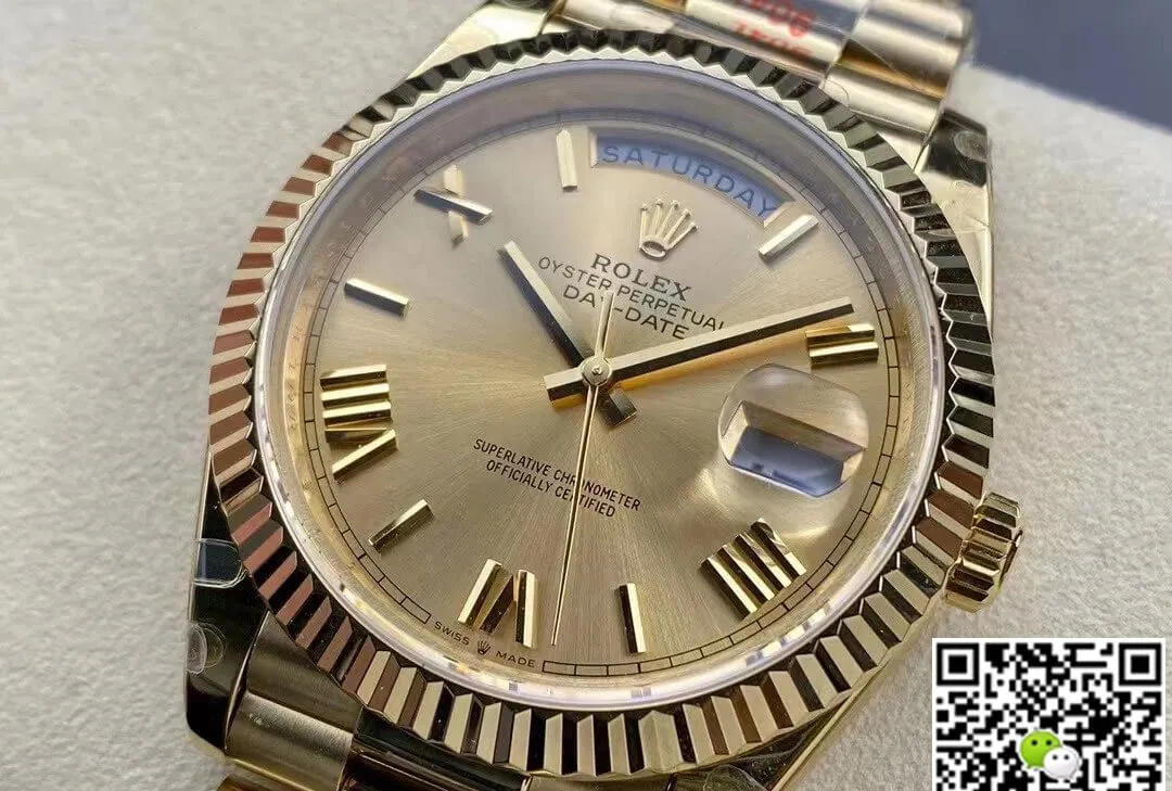 Rolex Day Date M228238-0006 GM Factory 1:1 Best Edition Replica Watch Gold Dial Case