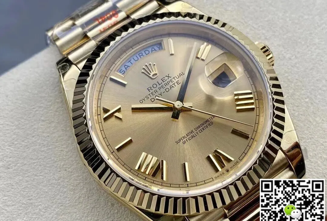 Rolex Day Date M228238-0006 GM Factory 1:1 Best Edition Replica Watch Gold Dial Case