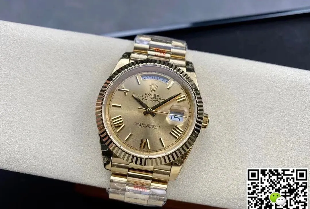 Rolex Day Date M228238-0006 GM Factory 1:1 Best Edition Replica Watch Gold Dial Case