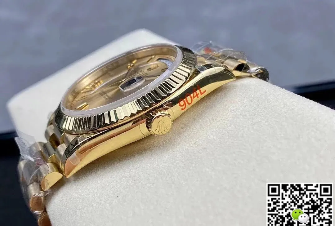 Rolex Day Date M228238-0006 GM Factory 1:1 Best Edition Replica Watch Gold Dial Case
