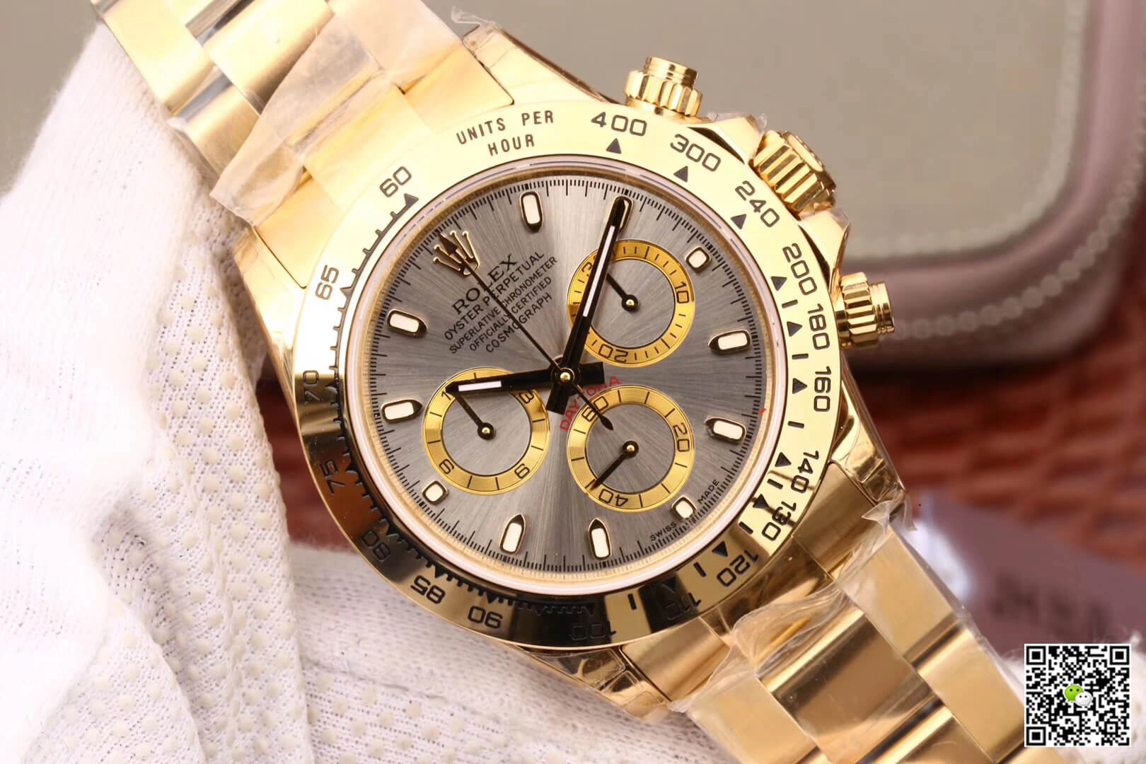 Rolex Daytona Cosmograph 116508 JH Factory 1:1 Best Edition Replica Watch Gold Strap