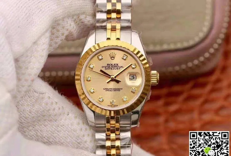 Rolex Lady Datejust M279173-0011 1:1 Best Edition Replica Watch Swiss NH05 Gold Dial