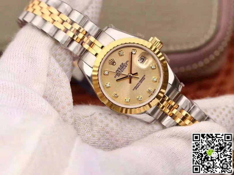 Rolex Lady Datejust M279173-0011 1:1 Best Edition Replica Watch Swiss NH05 Gold Dial
