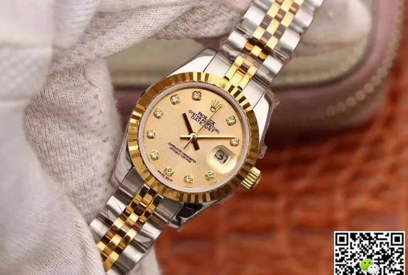 Rolex Lady Datejust M279173-0011 1:1 Best Edition Replica Watch Swiss NH05 Gold Dial