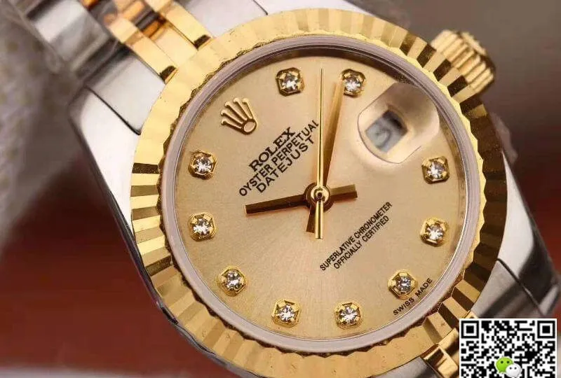 Rolex Lady Datejust M279173-0011 1:1 Best Edition Replica Watch Swiss NH05 Gold Dial