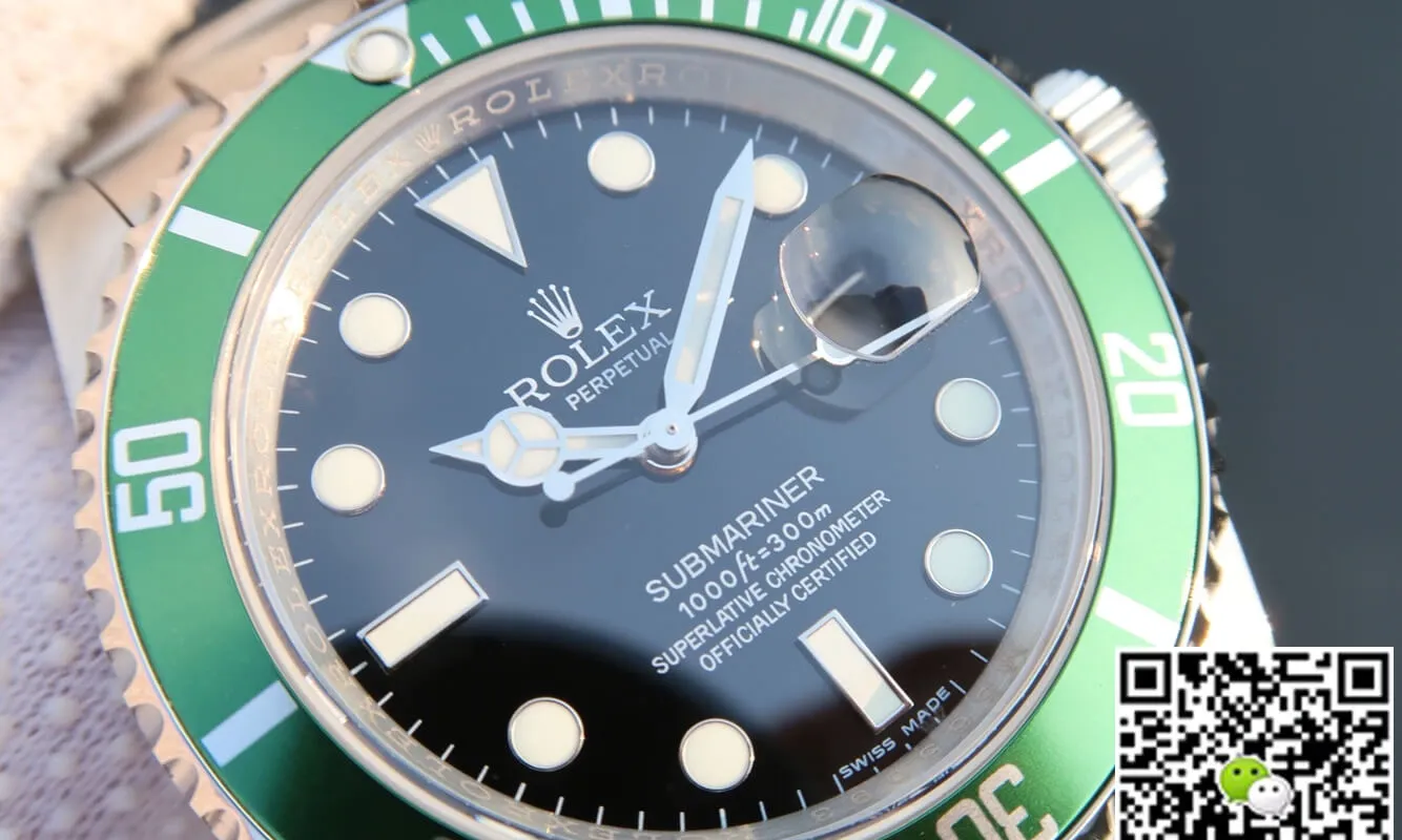 Rolex Submariner 16610LV-93250 JF Factory 1:1 Best Edition Replica Watch Green Bezel