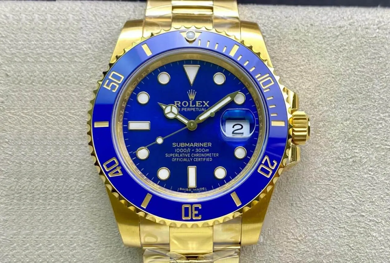 Rolex Submariner M116618LB-0003 VS Factory 1:1 Best Edition Replica Watch Gold Strap