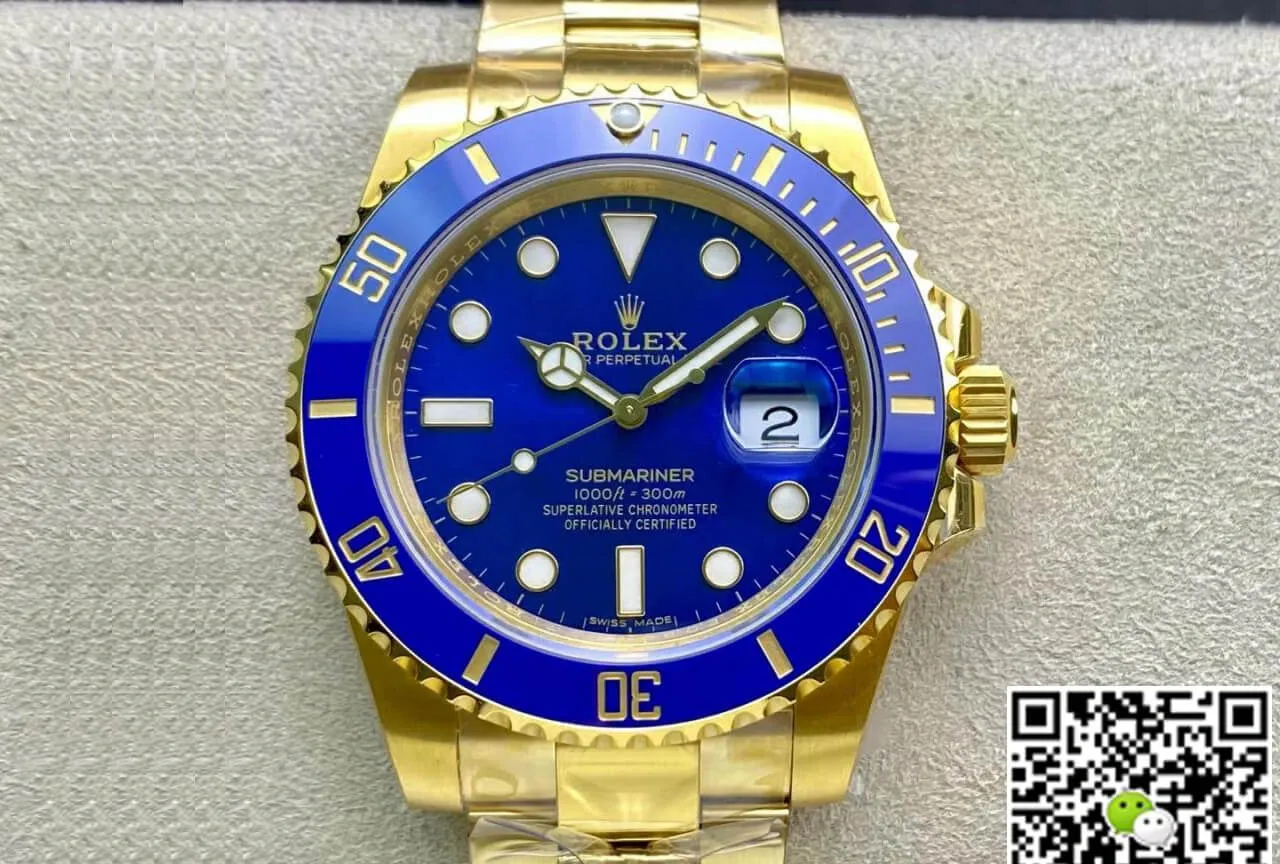 Rolex Submariner M116618LB-0003 VS Factory 1:1 Best Edition Replica Watch Gold Strap