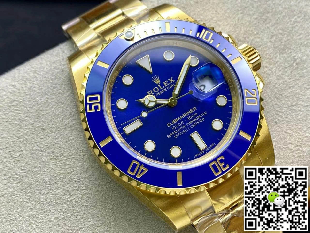 Rolex Submariner M116618LB-0003 VS Factory 1:1 Best Edition Replica Watch Gold Strap