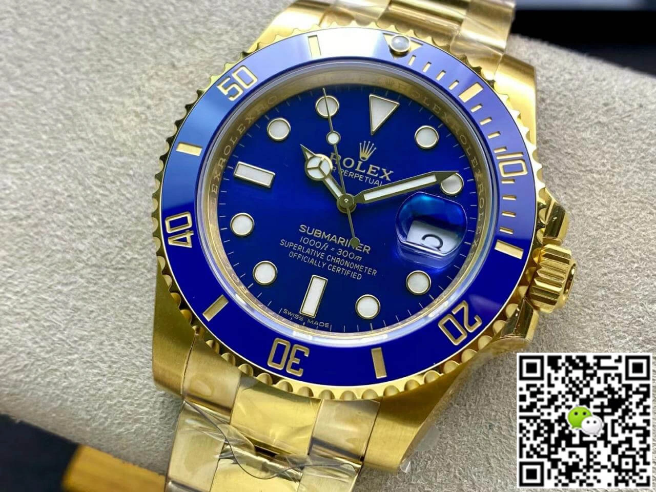 Rolex Submariner M116618LB-0003 VS Factory 1:1 Best Edition Replica Watch Gold Strap