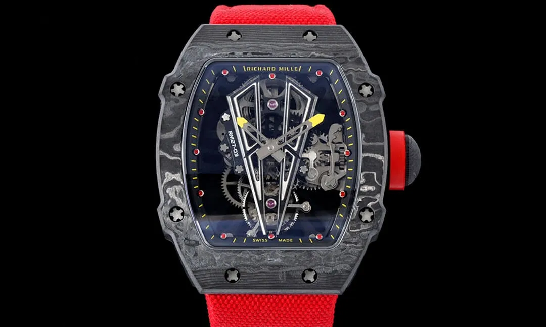 Richard Mille RM27-03 Rafael Nadal Tourbillon RM Factory 1:1 Best Edition Replica Watch Carbon Fiber Case