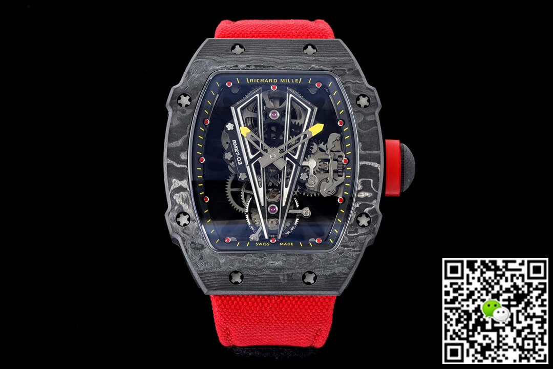 Richard Mille RM27-03 Rafael Nadal Tourbillon RM Factory 1:1 Best Edition Replica Watch Carbon Fiber Case