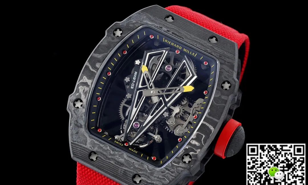 Richard Mille RM27-03 Rafael Nadal Tourbillon RM Factory 1:1 Best Edition Replica Watch Carbon Fiber Case