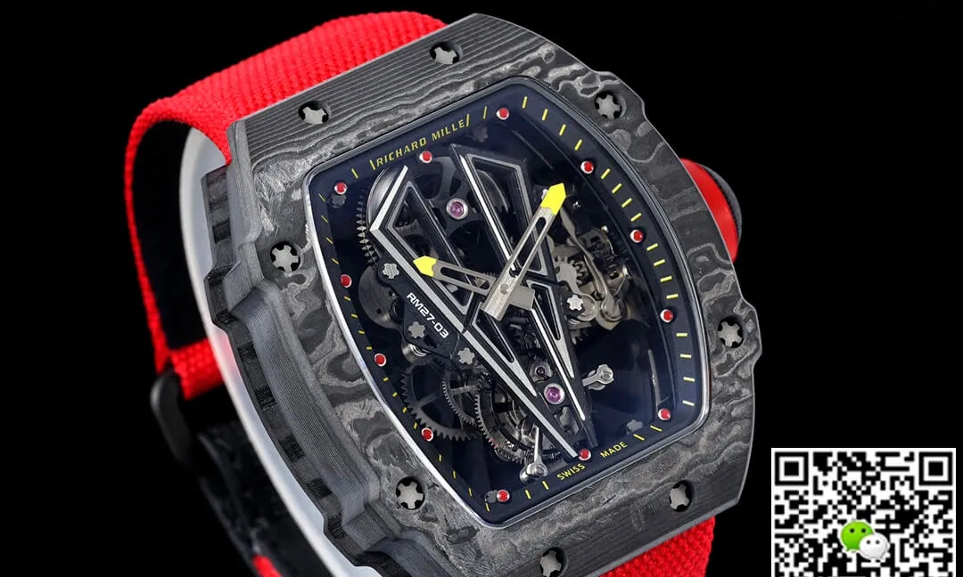 Richard Mille RM27-03 Rafael Nadal Tourbillon RM Factory 1:1 Best Edition Replica Watch Carbon Fiber Case