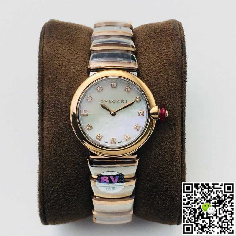Bvlgari LVCEA 102194 BV Factory 1:1 Best Edition Replica Watch Rose Bezel White Dial