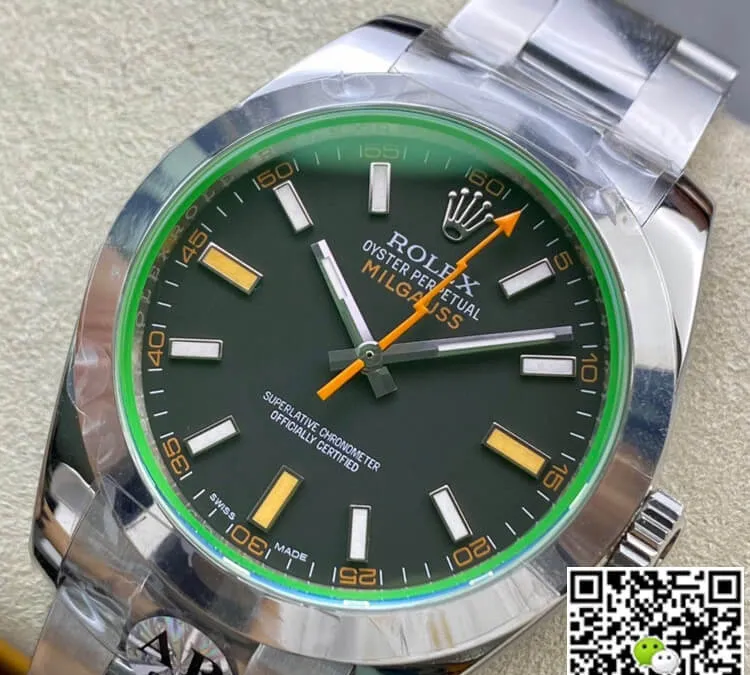 Rolex Milgauss 116400GV AR Factory 1:1 Best Edition Replica Watch Swiss ETA2824 Black Dial