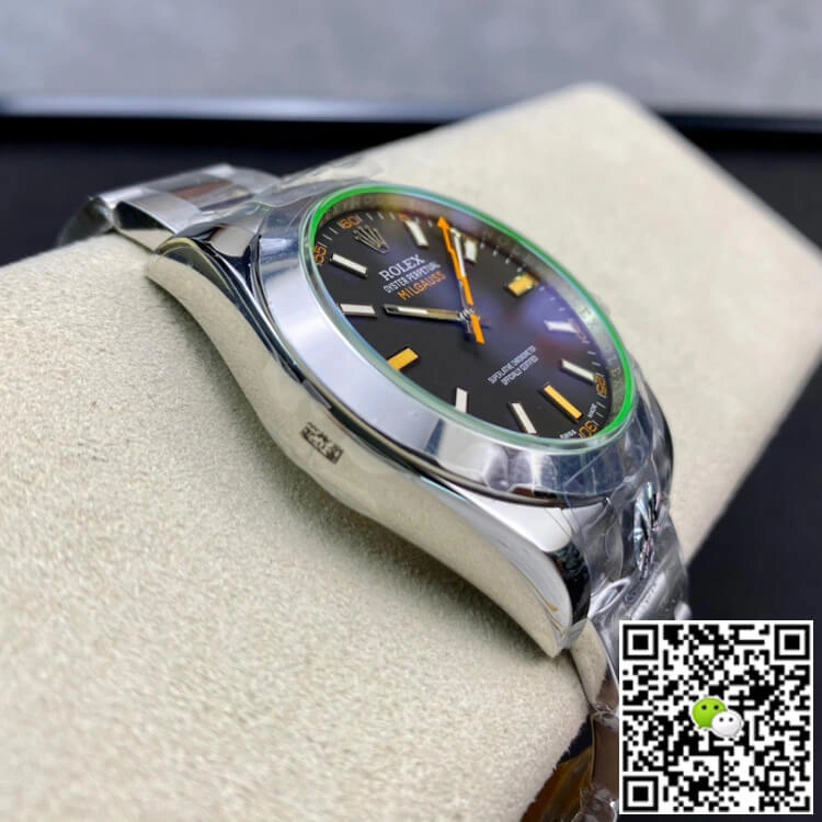 Rolex Milgauss 116400GV AR Factory 1:1 Best Edition Replica Watch Swiss ETA2824 Black Dial