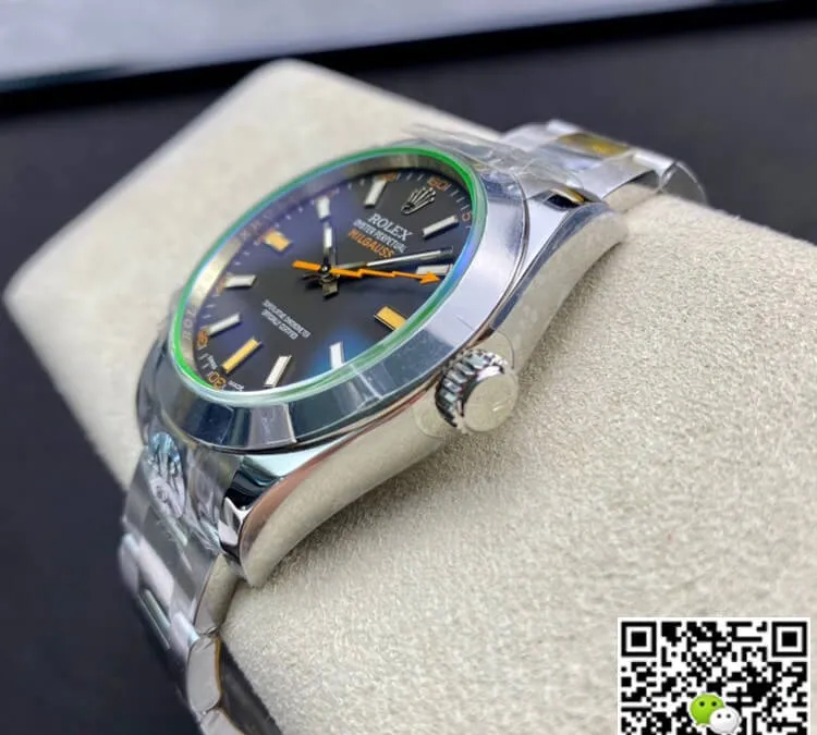 Rolex Milgauss 116400GV AR Factory 1:1 Best Edition Replica Watch Swiss ETA2824 Black Dial