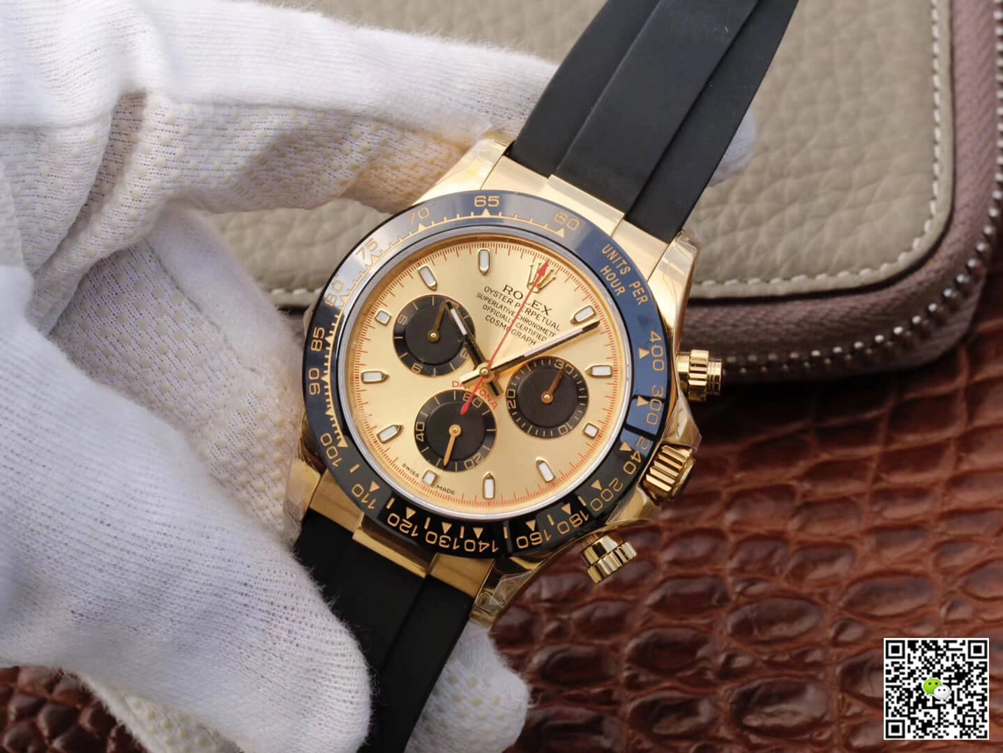 Rolex Daytona Cosmograph 116518ln JH Factory 1:1 Best Edition Replica Watch V6 Black Bezel Gold Dial