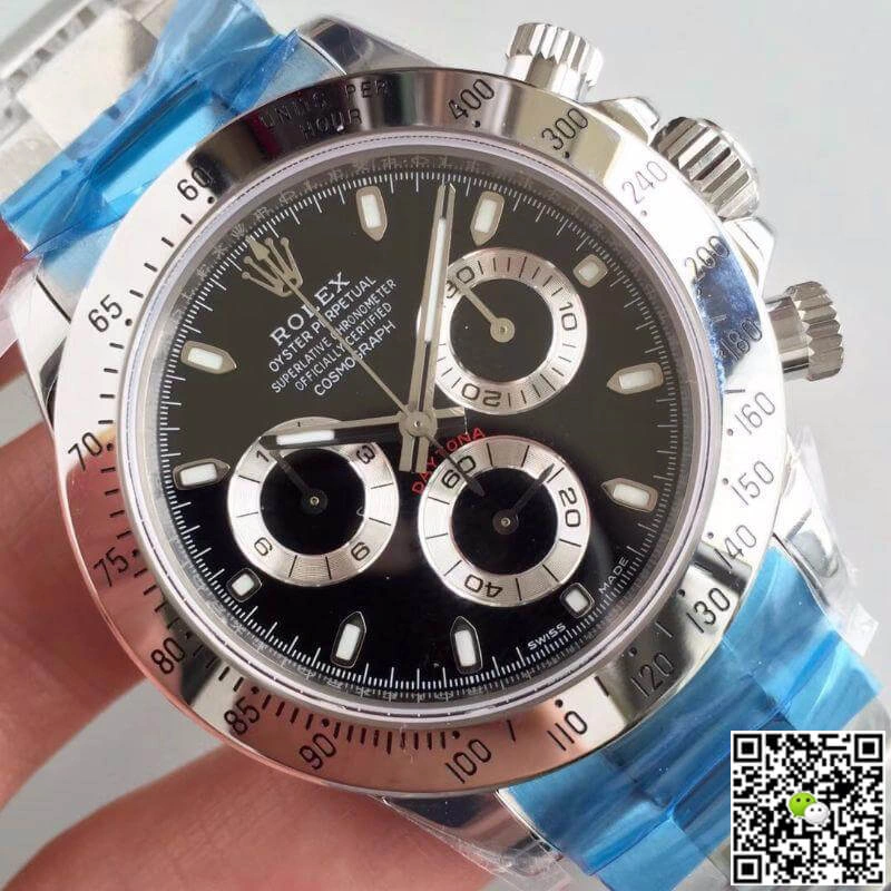 Rolex Daytona Cosmograph 116520 Noob Factory 1:1 Best Edition Replica Watch Swiss ETA4130 Black Dial