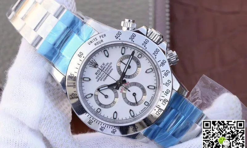 Rolex Daytona Cosmograph 116520 Noob Factory 1:1 Best Edition Replica Watch Swiss ETA4130 White Dial