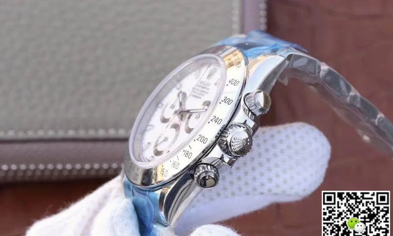 Rolex Daytona Cosmograph 116520 Noob Factory 1:1 Best Edition Replica Watch Swiss ETA4130 White Dial