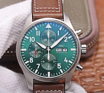 IWC Pilot Chronograph IW377726 ZF Factory 1:1 Best Edition Replica Watch Green Dial Swiss ETA7750