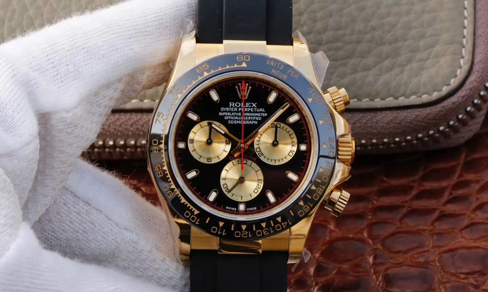 Rolex Daytona Cosmograph M116518ln-0047 JH Factory 1:1 Best Edition Replica Watch Black Rubber Strap