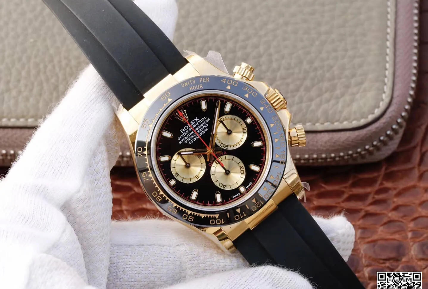Rolex Daytona Cosmograph M116518ln-0047 JH Factory 1:1 Best Edition Replica Watch Black Rubber Strap