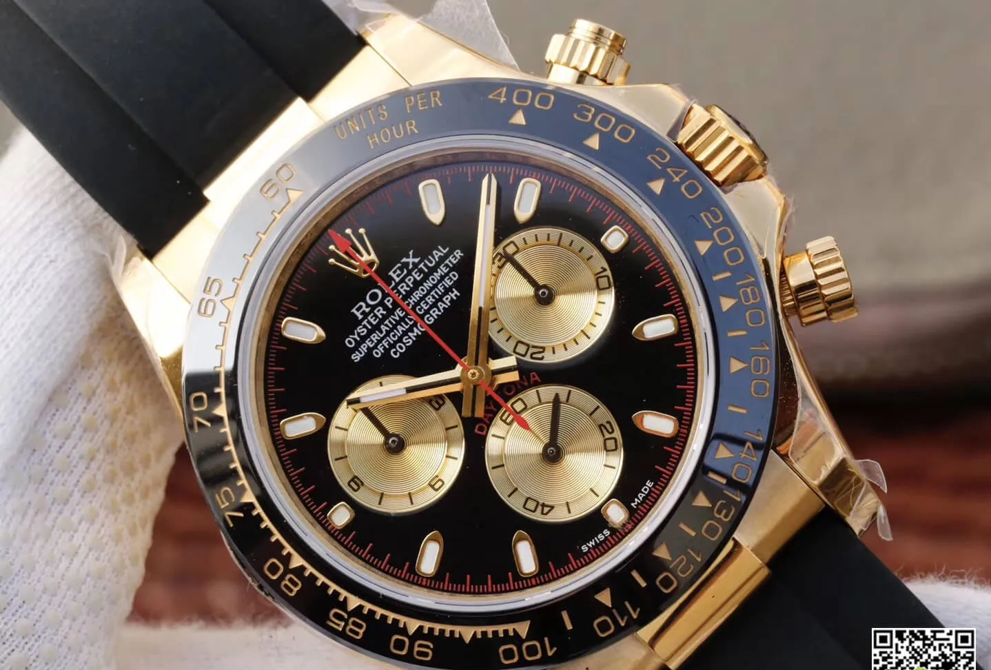 Rolex Daytona Cosmograph M116518ln-0047 JH Factory 1:1 Best Edition Replica Watch Black Rubber Strap
