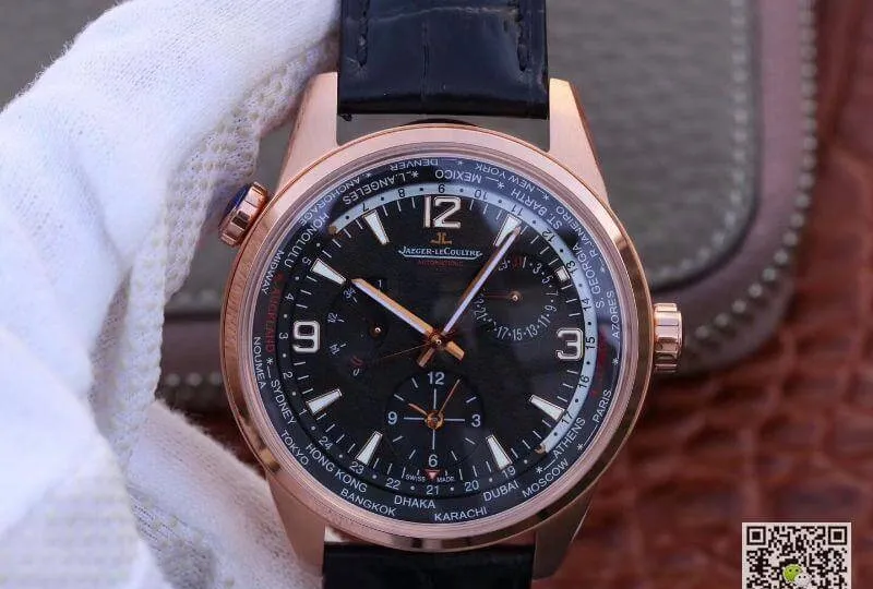Jaeger-LeCoultre Master Geographic 904847J TWA Factory 1:1 Best Edition Replica Watch Swiss ETA936 Rose Gold