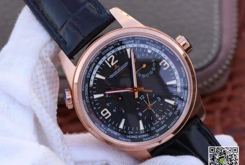 Jaeger-LeCoultre Master Geographic 904847J TWA Factory 1:1 Best Edition Replica Watch Swiss ETA936 Rose Gold