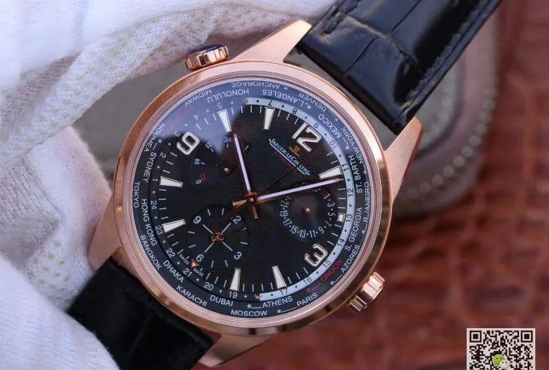 Jaeger-LeCoultre Master Geographic 904847J TWA Factory 1:1 Best Edition Replica Watch Swiss ETA936 Rose Gold